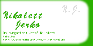 nikolett jerko business card