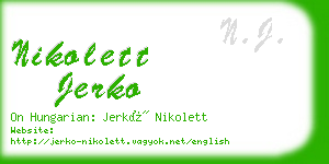 nikolett jerko business card